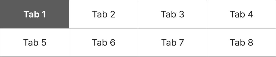 탭의 항목 수가 많아 일렬로 배치하기 어려운 경우 별도의 탐색 컨트롤을 제공한다 피해야 할 사례 예시